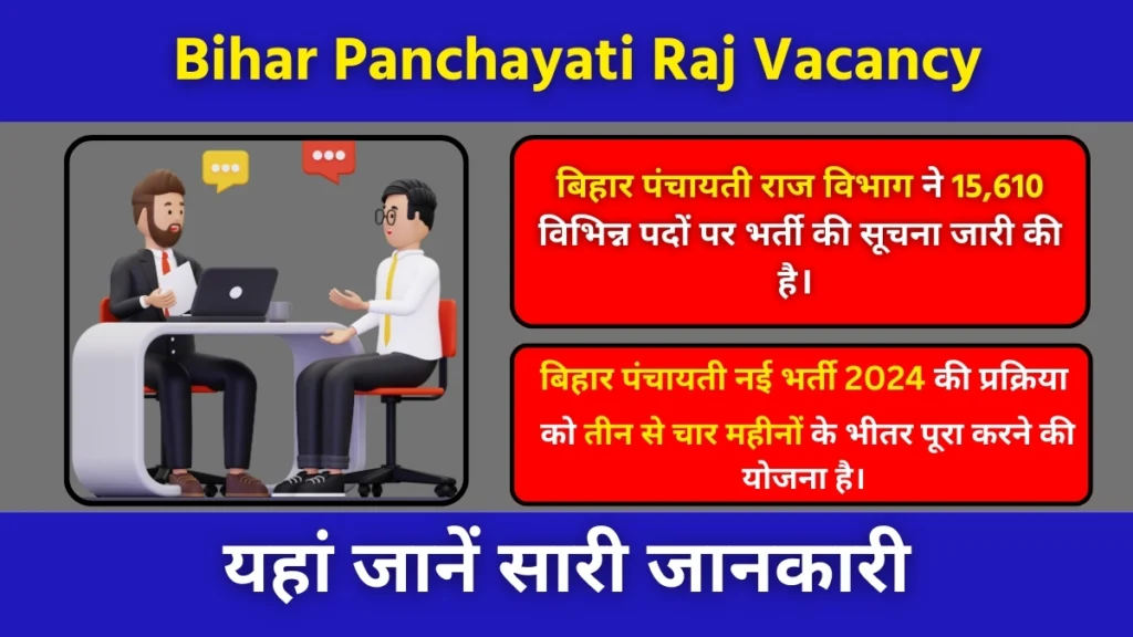 Bihar Panchayati Raj Vacancy